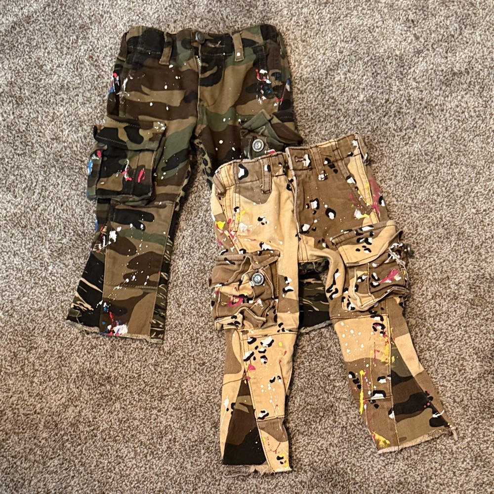 Tulones Toddler Camouflage and Tan Cargo Pants